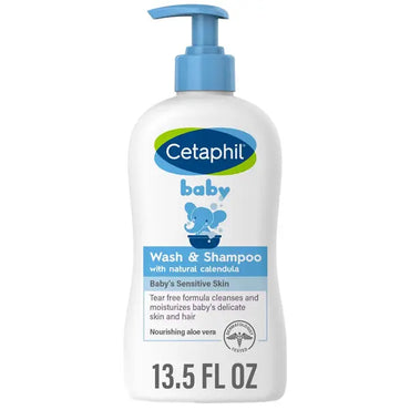 3 Pack - Cetaphil Baby 2-in-1 Hair Shampoo And Body Wash 13.5oz Cetaphil