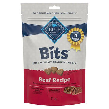 3 Pack - Blue Buffalo Bits Soft Dog Treats for Training Beef Recipe 11oz Blue Buffalo