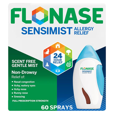 3 Pack - Flonase Sensimist Non Drowsy Allergy Relief Nasal Spray 60 Sprays Flonase