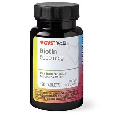 3 Pack - CVS Health Biotin 5000 mcg 150 Tablets CVS