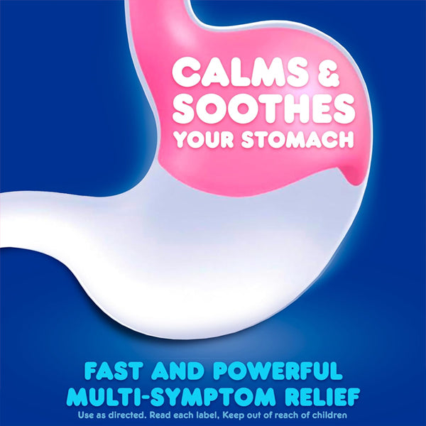 3 Pack - Pepto Bismol Liquid Ultra 5 Symptom Fast Relief Cherry Flavor 12oz