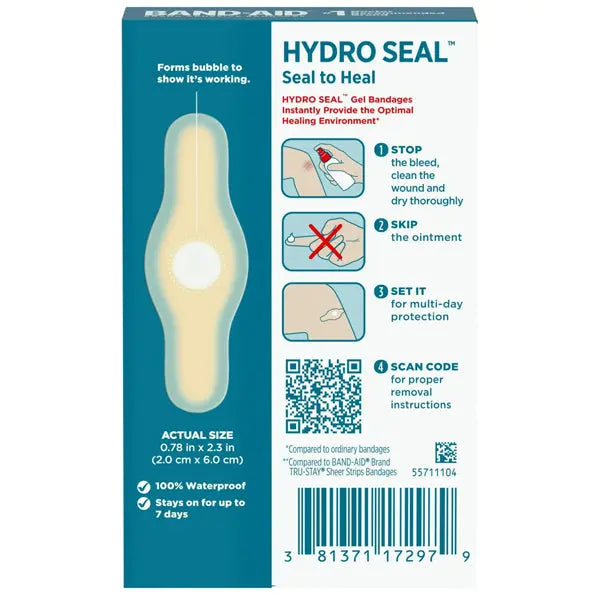 3 Pack - Band-Aid Hydro Seal All-Purpose Hydrocolloid Gel Bandage All One Size 10 Count Band-Aid
