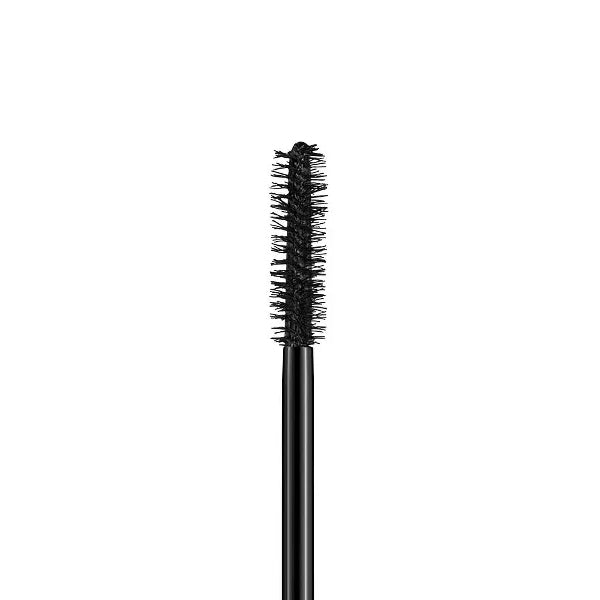 A close-up of a Revlon Volumazing Mascara 901 Blackest Black wand from a 3 Pack, featuring visible bristles, isolated on a white background.