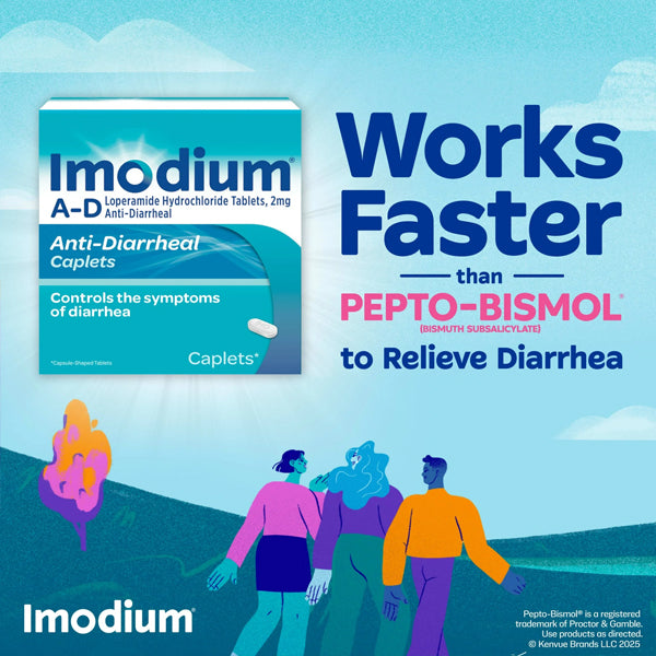 3 Pack - Imodium A-D Diarrhea Relief Caplets 6 Count Each