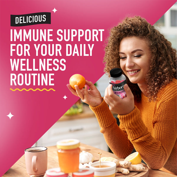 3 Pack - Airborne Mixed Berry Vitamin C Gummies Immune Support 21 Count