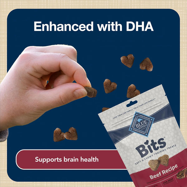 3 Pack - Blue Buffalo Bits Soft Dog Treats for Training Beef Recipe 11oz