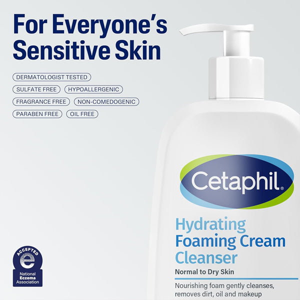 3 Pack - Cetaphil Cream to Foam Face Wash Hydrating Foaming Cream Cleanser 8oz Cetaphil