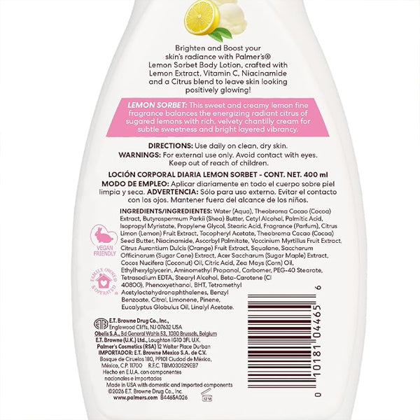 3 Pack - Palmer's Cocoa Butter Formula, Lemon Sorbet Body Lotion 13.5oz Palmer's