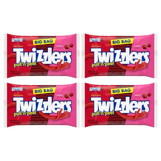 4 Pack - Twizzlers Pull 'n' Peel Cherry Flavored Licorice Candy 28oz Twizzlers