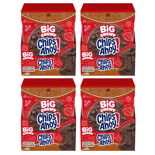4 Pack - CHIPS AHOY! Big Chewy Chocolatey Brownie Cookies 7 Count Each