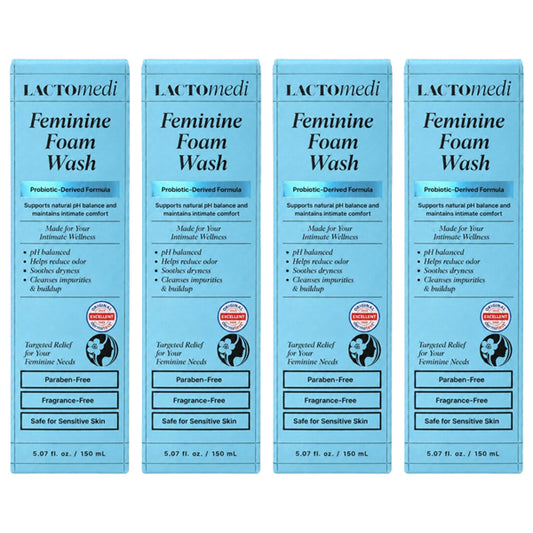 4 Pack - Lactomedi Feminine Foam Wash for Feminine Hygiene 5.07oz Lactomedi