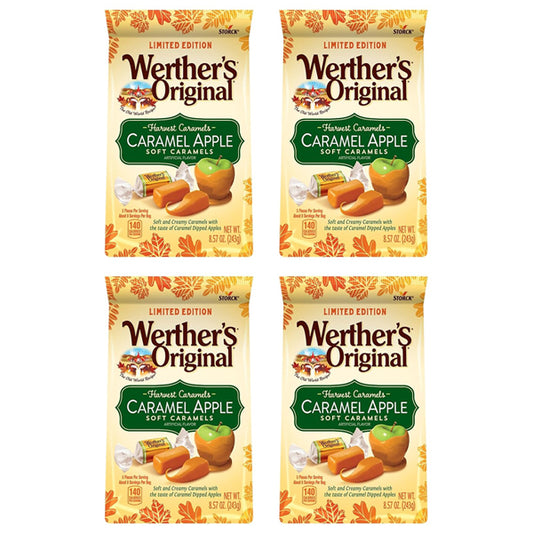 4 Pack - Werther's Original Soft Harvest Apple Caramel Candy 8.57oz