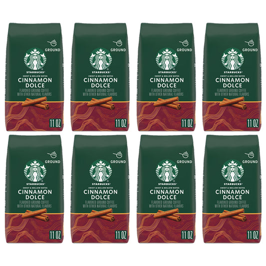 8 Pack - Starbucks Cinnamon Dolce Light Roast Ground Coffee 11oz