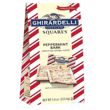 4 Pack - Ghirardelli Chocolate Squares Limited Edition Peppermint Bark 5.4oz