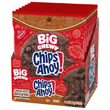 4 Pack - CHIPS AHOY! Big Chewy Chocolatey Brownie Cookies 7 Count Each