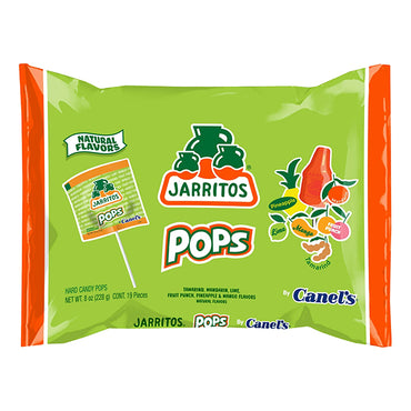 4 Pack - Jarritos Lollipops Mexican Sweet Hard Candy with Natural Fruit Flavors