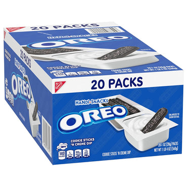 4 Pack - Handi-Snacks OREO Cookie Sticks 'N Creme Dip Snack Packs 20 Packs Each