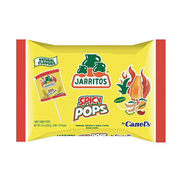 4 Pack - Jarritos Spicy Lollipops Mexican Hard Candy with Natural Fruit Flavors