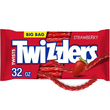 4 Pack - Twizzlers Twists Strawberry Licorice Candy Zipper Bag 32oz Twizzlers
