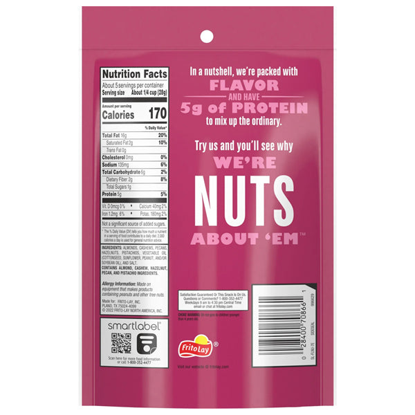 4 Pack - Nut Harvest Deluxe Salted Mixed Nuts Trail Mix 5g Protein 4.75oz