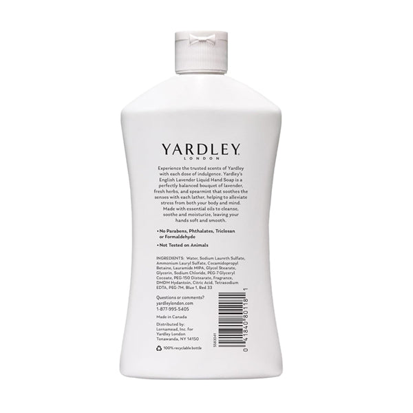 4 Pack - Yardley London English Lavender Liquid Hand Soap Refill 16oz