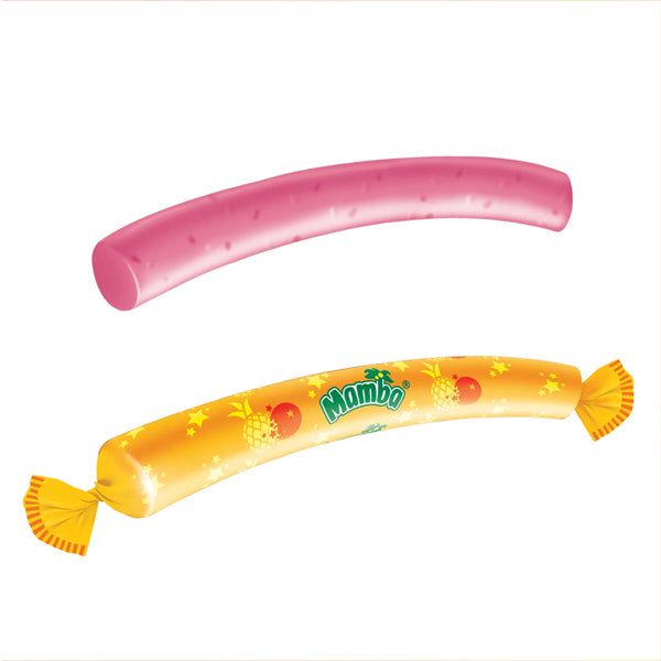 4 Pack - Mamba Magic Sticks 2 Flavors in 1 Fruit Chews Candy 6.3oz