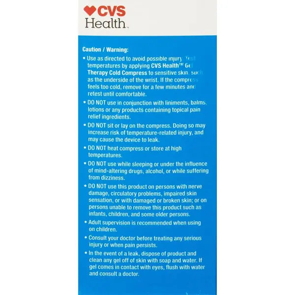 4 Pack - CVS Health Contour Gel Therapy Cold Compress Pain Relief S-M CVS