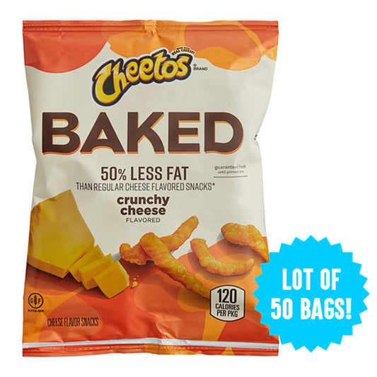 50 Pack - Cheetos Oven Baked Crunchy Cheese Flavored Snacks 1.5oz