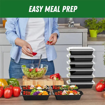 58oz Meal Prep Containers Reusable with Easy Open Lids Bulk - Choose Your Amount Unbranded