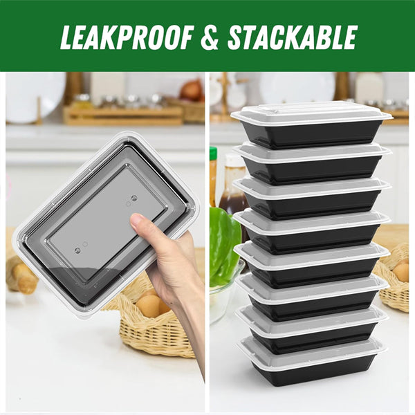 58oz Meal Prep Containers Reusable with Easy Open Lids Bulk - Choose Your Amount