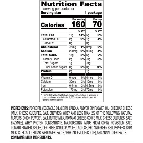 60 Pack - Smartfood Doritos Nacho Cheese Flavored Popcorn 1oz