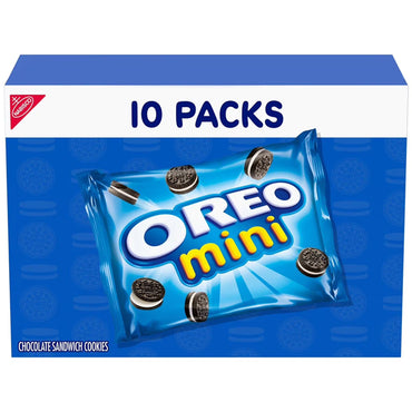 6 Pack - Oreo Mini Chocolate Sandwich Cookies Snack Pack 10 Count Each