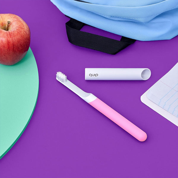Quip Sonic Toothbrush for Kids Timed Electric Toothbrush Small Head Soft - Pink