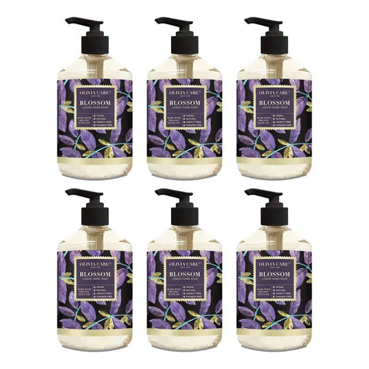 6 Pack - Olivia Care Liquid Hand Soap Blossom & Essential Oils 18.5oz Olivia Care