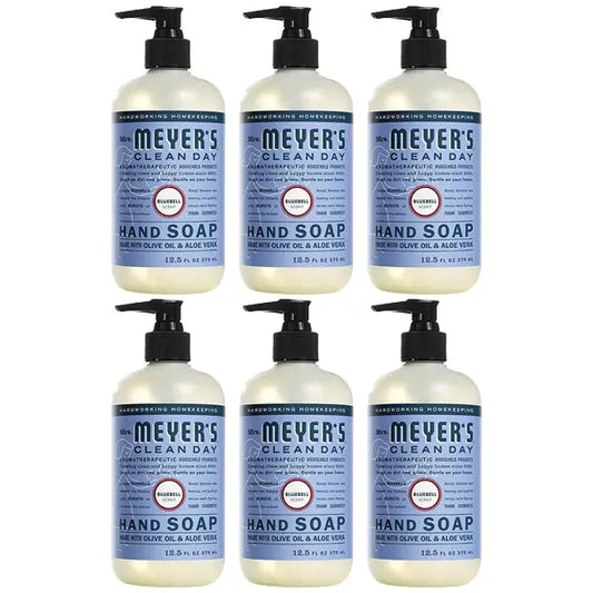 6 Pack - MRS. MEYER'S CLEAN DAY Hand Soap Bluebell Scent 12.5oz Mrs. Meyers