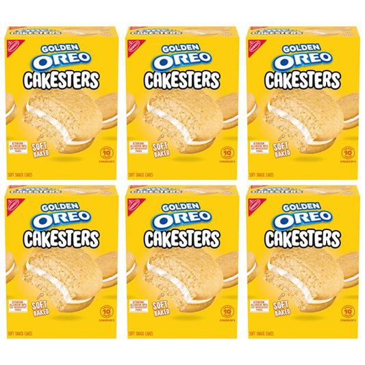 6 Pack - Oreo Golden Cakesters Soft Snack Cakes 10 Snack Cakes Each