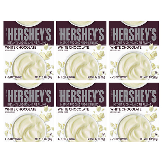 6 Pack - Hershey's Instant White Chocolate Pudding Mix 3.4oz