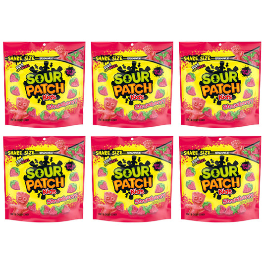 6 Pack - Sour Patch Kids Strawberry Soft & Chewy Candy, Share Size, 12oz