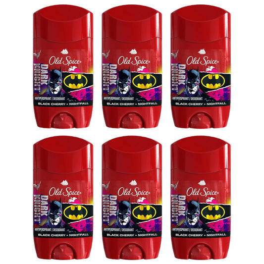 6 Pack - Old Spice Batman Antiperspirant Deodorant Black Cherry Nightfall 2.6oz Old Spice
