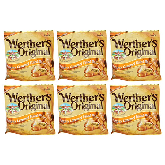 6 Pack - Werther's Original Creamy Caramel Filled Hard Candies 5.5oz