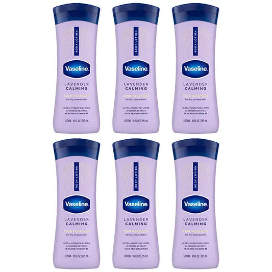 6 Pack - Vaseline Lavender Calming 72 Hour Moisture Body Lotion 10oz Vaseline