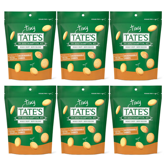 6 Pack - Tate's Bake Shop Tiny Snickerdoodle Cookies 5.5oz Bags