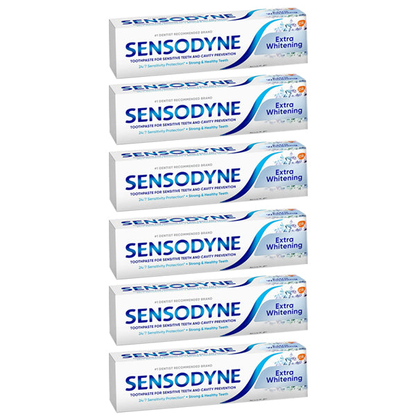 6 Pack - Sensodyne Extra Whitening Sensitivity Protection Toothpaste 6oz
