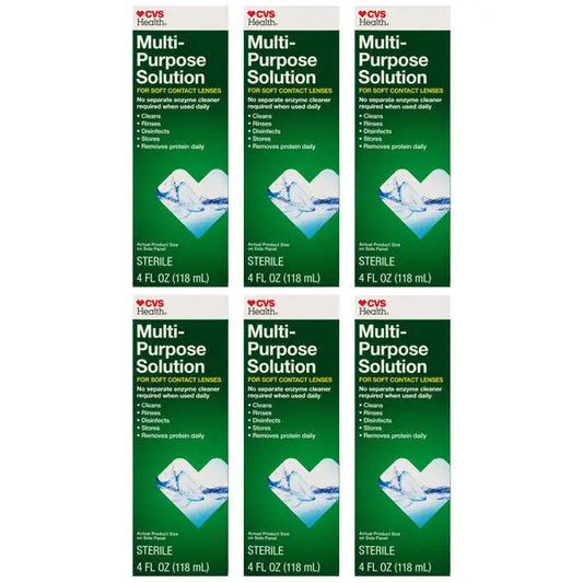 6 Pack - CVS Health Multi-Purpose Solution for Soft Contact Lenses 4oz CVS