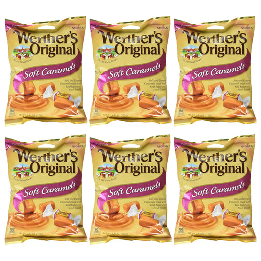 6 Pack - Werther's Original Soft Caramels Candy 4.51oz