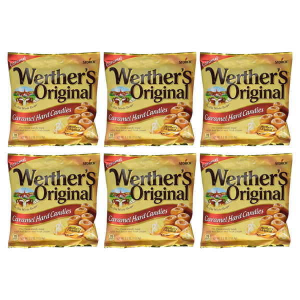 6 Pack - Werther's Original Caramel Hard Candies 5.5oz