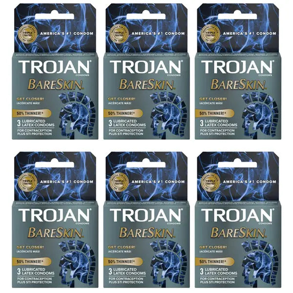 6 Pack - Trojan Sensitivity BareSkin Lubricated Premium Latex Condoms Deal Society 6 Pack - Trojan Sensitivity BareSkin Lubricated Premium Latex Condoms Deal Society
