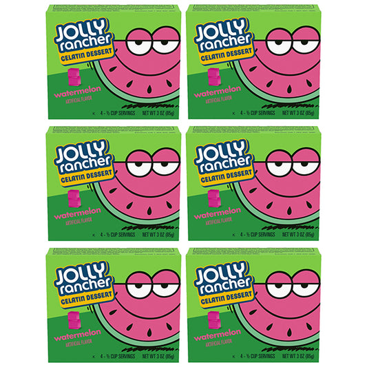 6 Pack - Jolly Rancher Watermelon Gelatin Jello Dessert Mix, 3oz