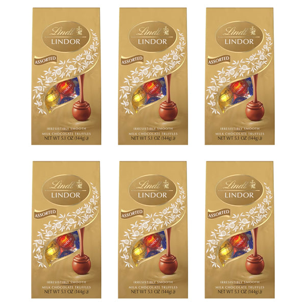 6 Pack - Lindt Lindor Assorted Chocolate Candy Truffles 5.1oz