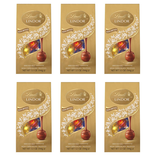 6 Pack - Lindt Lindor Assorted Chocolate Candy Truffles 5.1oz